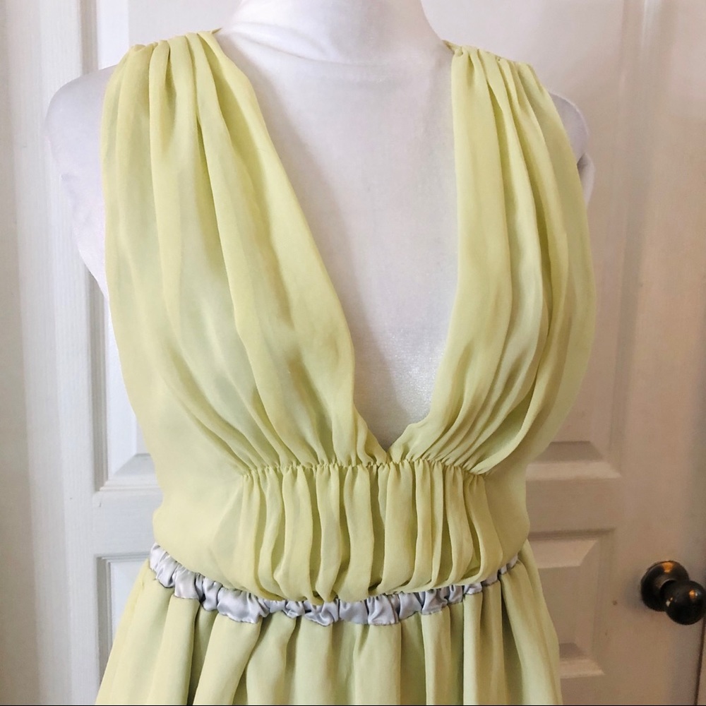Bcbgeneration Open Back Light Yellow And Gray Dre… - image 3